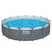 Steel Pro MAX™ Frame Pool Komplett-Set mit Filterpumpe Ø 457 x 107 cm, LED-Design
