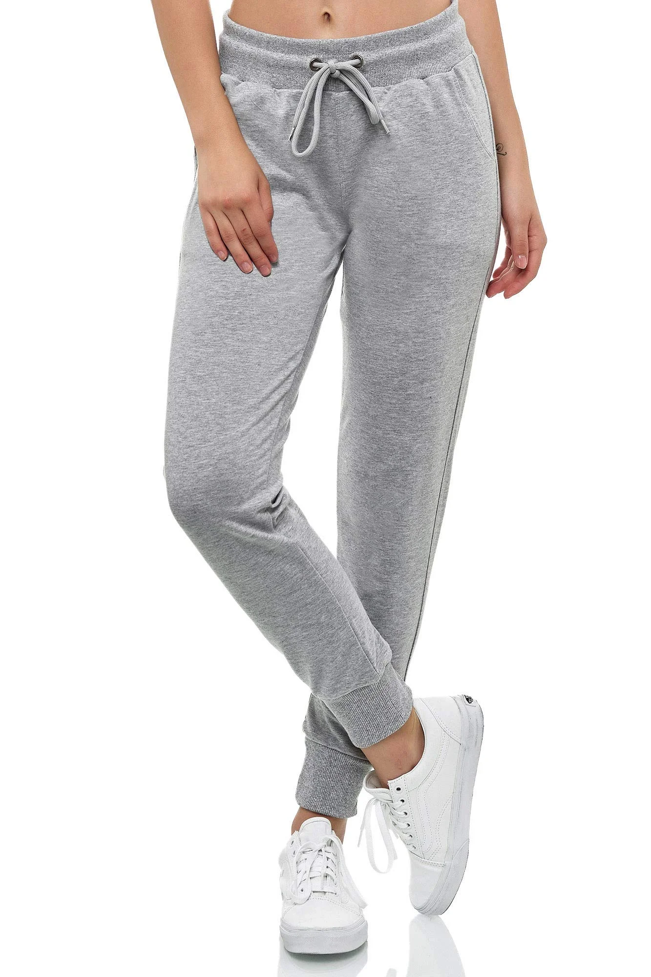 Smith & Solo Jogginghose Damen – Sporthose Frauen Baumwolle| Sweatpants Slim Fit Freizeithose Lang | Trainingshose Fitness High Waist – Jogger Laufhosen Modern