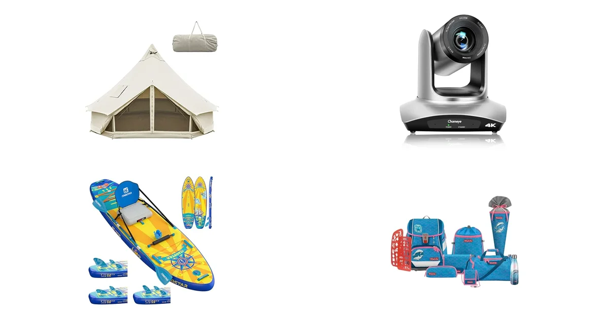 Heißeste Deals des Tages am 08.07.2026: KingCamp Zelt Khan 4–5M & Chameye 4K PTZ Kamera