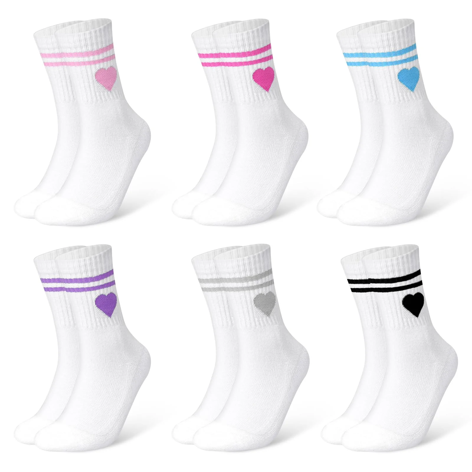 HAGOT Damen Tennis Socken, Tennissocken Damen, Frottee Sohle Atmungsaktiv Baumwollsocken