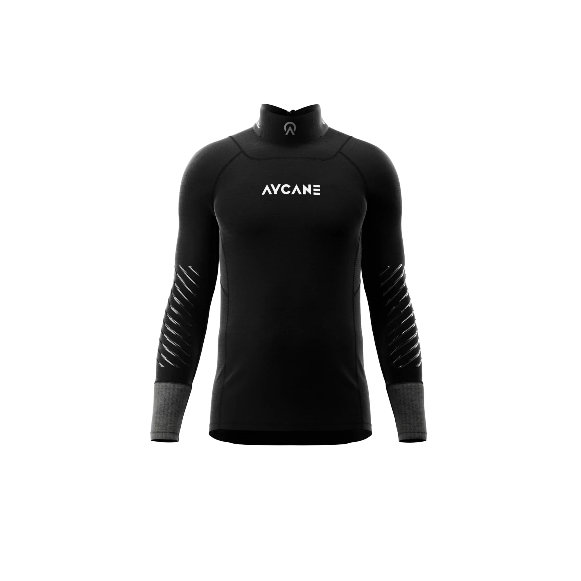 AYCANE Blade – Eishockey Base Layer Schwarz mit A6 Schnittschutz für Hals & Handgelenke, Langarm, Silikon Grip, BNQ