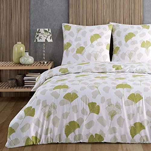 Buymax Bettwäsche Set aus 100% Baumwolle Renforcé, Streifen & Moderne Muster, mit Reißverschluss, Oeko-TEX Standard 100, Verschiedene Größen