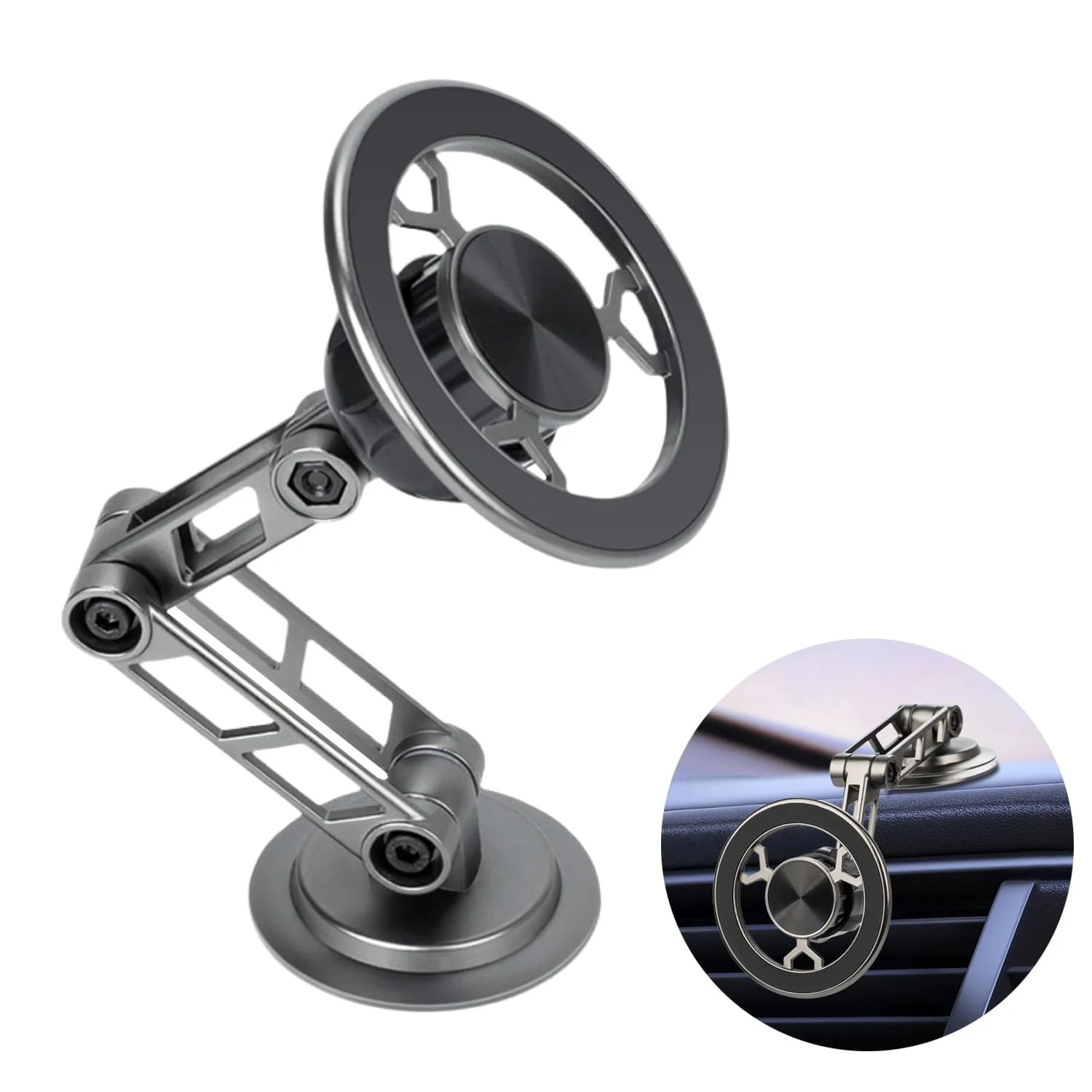 JQTOP Handyhalterung Auto für MagSafe Autohalterung Universal Magnetische Handyhalter, Armaturenbrett KFZ für iPhone 15 14 13 12 Pro Max Hülle Smartphone