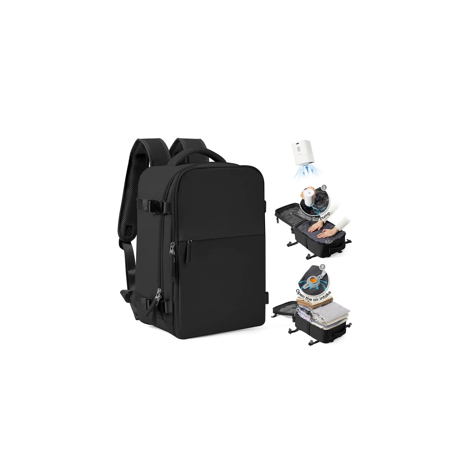 SZLX Vakuum Rucksack Ryanair Handgepäck 40x30x20 Wizzair Rucksack 40x20x25 für Ryanair Reiserucksack Flugzeug Easyjet Handgepäck 45x36x20 Laptop Rucksack 14 Zoll Untersitz Kofferrucksack