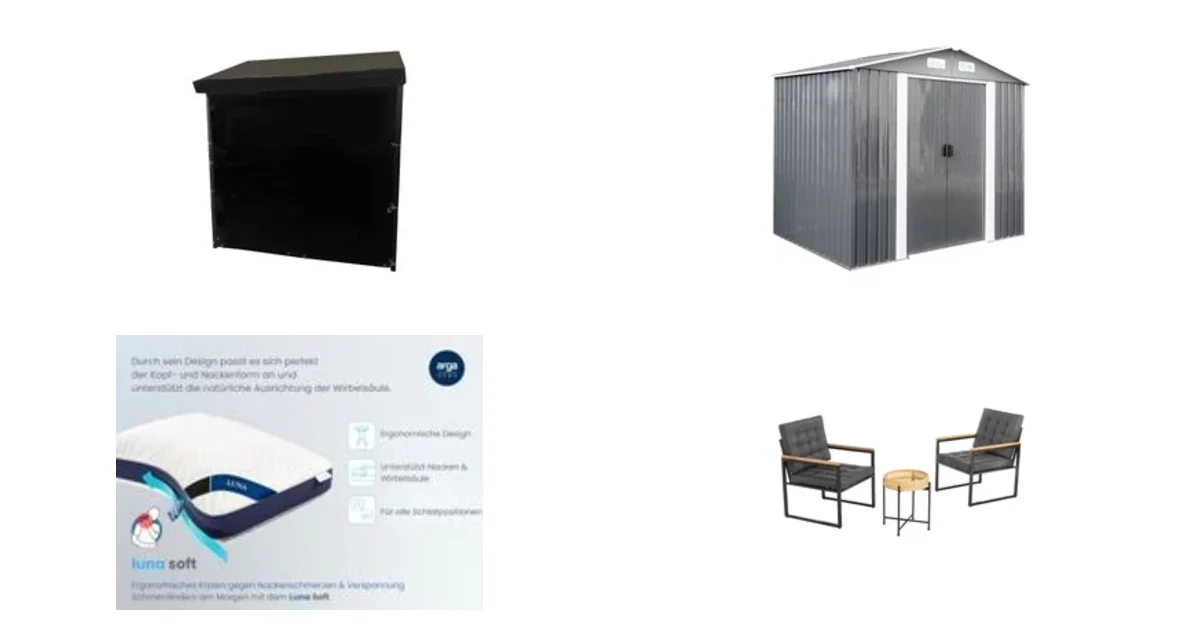 Norma24.de Deals 10.07.2026: Brennholzregal mit Abdeckung L & Metallgerätehaus Rio