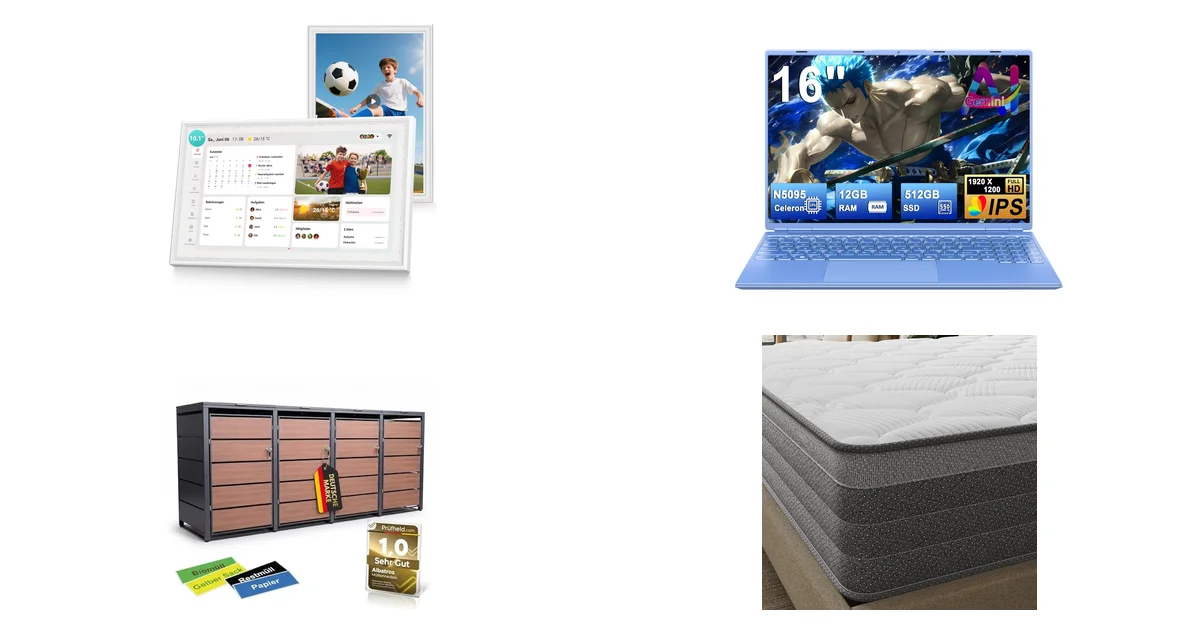 Neu heute bei Amazon: Airzeen Kalender, NOTODD Laptop Win 11 Con 5G, 16 Zoll BUR 79%