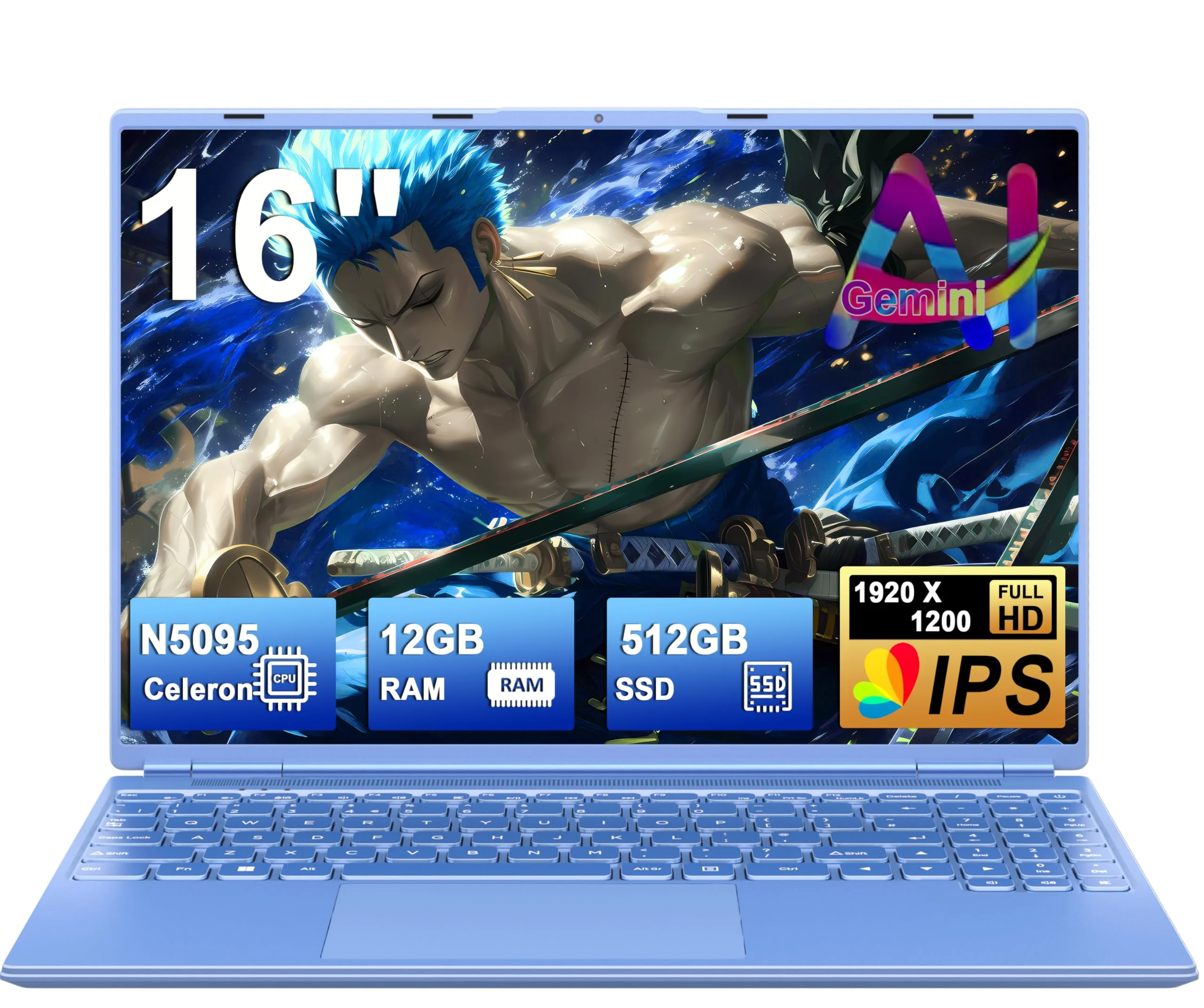 NOTODD Laptop Win 11 Con 5G WiFi, Laptops 16 Inch-BUR