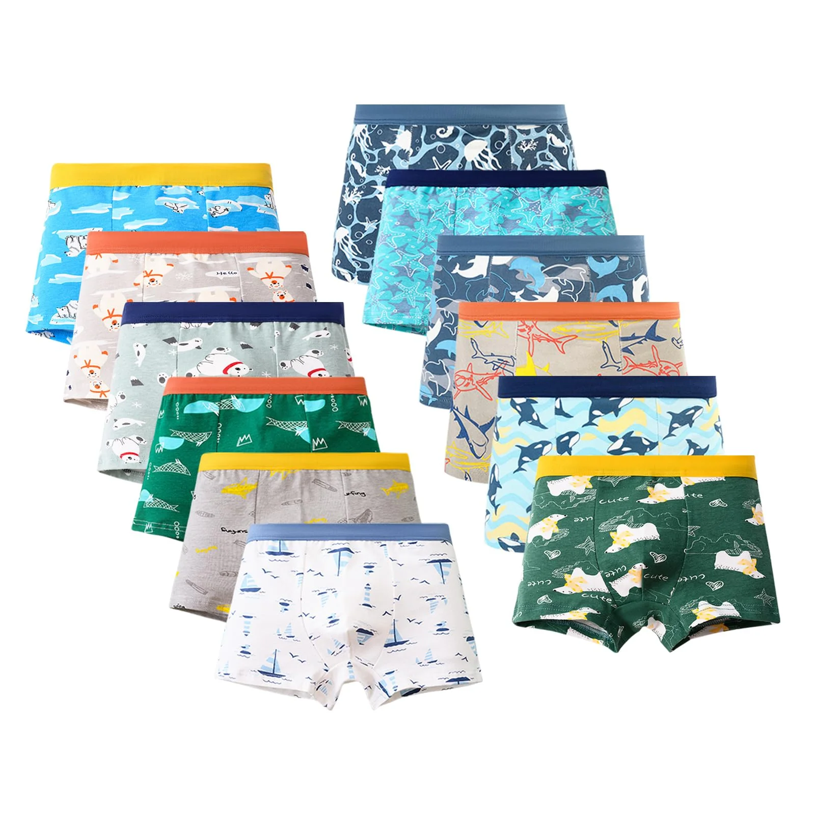 HAGOT Jungen Boxershorts aus Baumwolle Unterhosen， Jungen Unterhosen Baumwolle Boxershorts