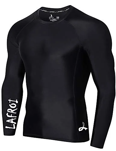 LAFROI Herren Langarm UPF 50+ Kompressionsshirt Rash Guard-CLYYB