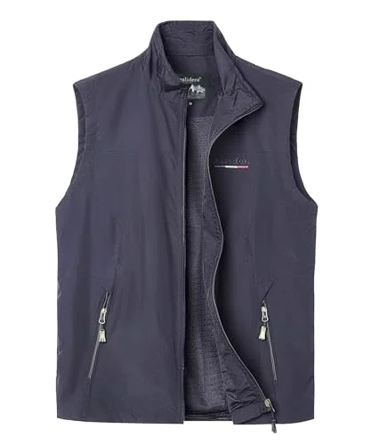 Oralidera Herren Outdoor Weste Fotografie Freizeitweste Trekking Wander Weste Sommer Nylon Atmungsaktiv Ärmellose Jacke Funktionsweste