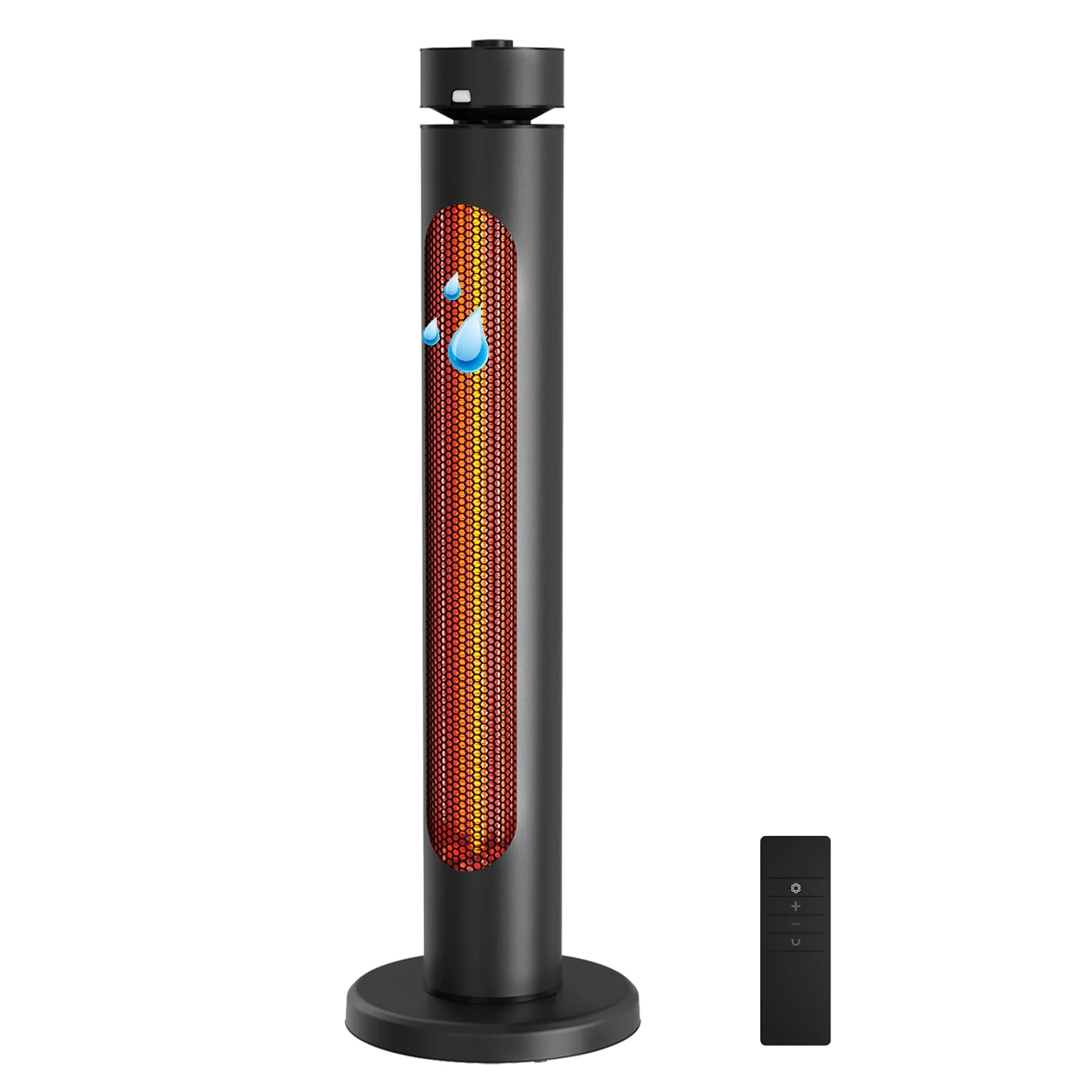 Infrarot Standheizstrahler 2000W, Heizstrahler Terrasse Outdoor Terrassenheizer 8 Heizstufen 60° Oszillation, IP65 Wasserdicht Infrarot Heizstrahler mit Fernbedienung Timer