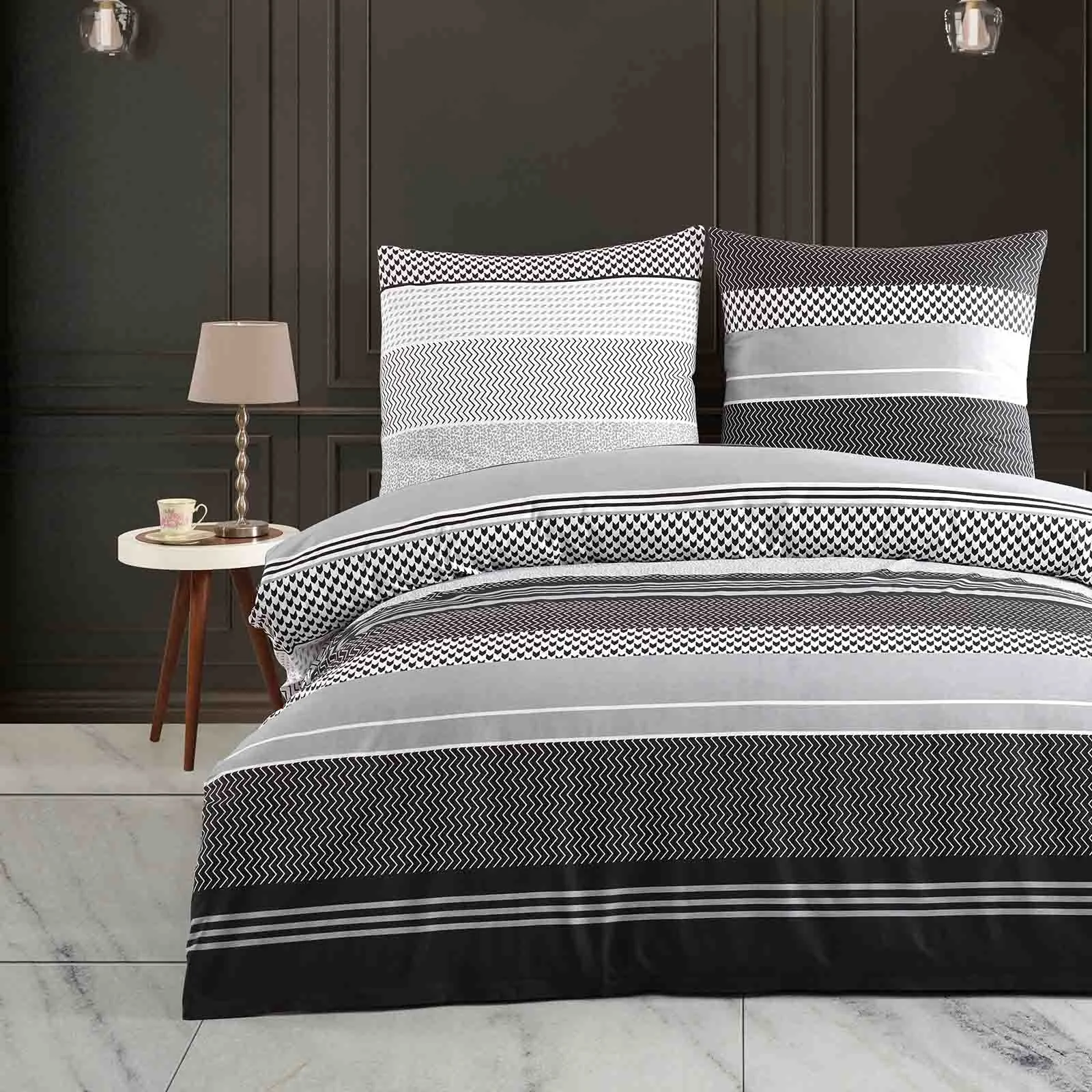 Buymax Bettwäsche 200x200 cm – Bettwäsche Set 3-teilig 200 x 200 cm, Renforcé 100% Baumwolle, Bettbezug mit 2 Kissenbezügen 80x80 cm, Oeko-TEX, Reißverschluss, weich und atmungsaktiv