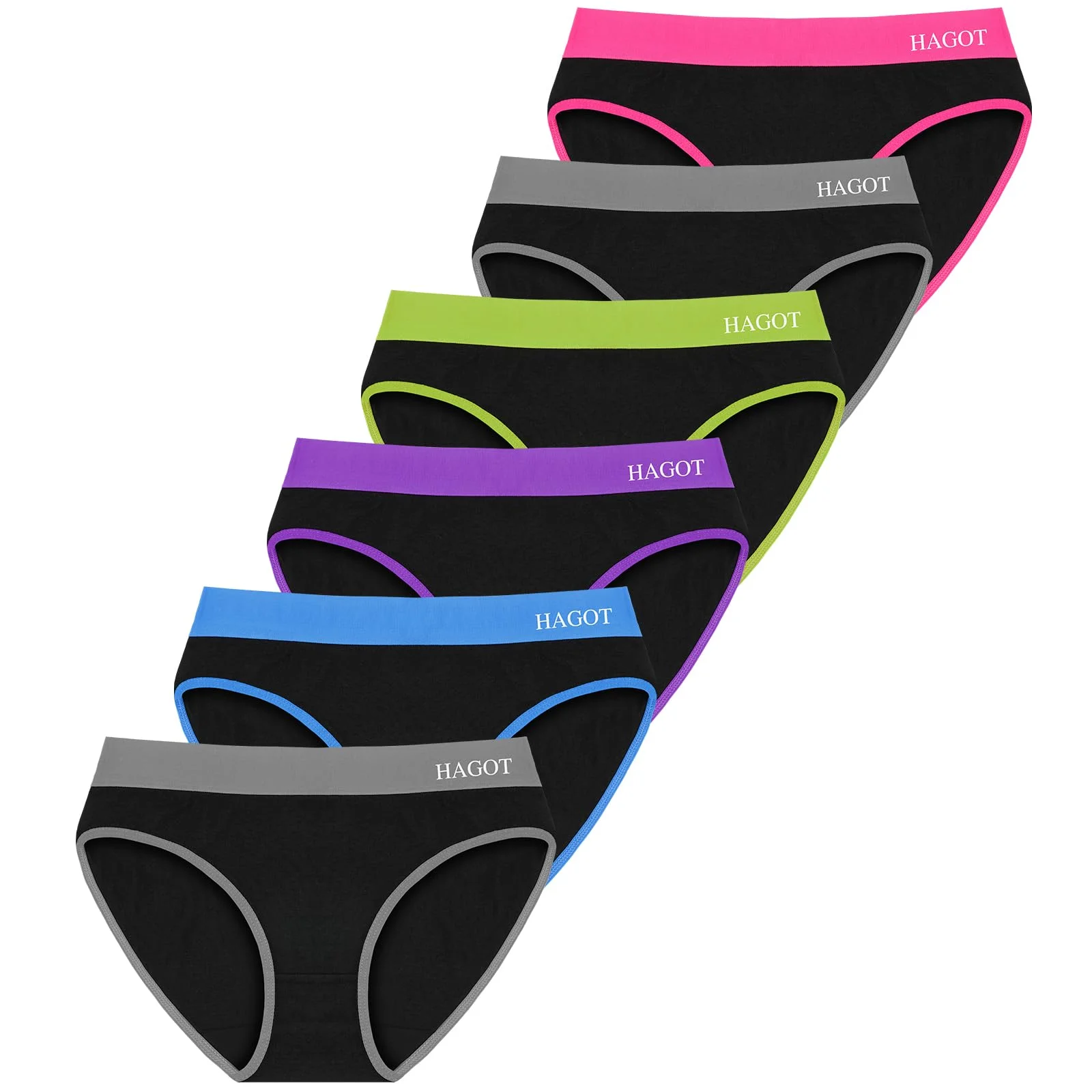 HAGOT Mädchen Slips Unterwäsche aus Baumwolle, Teenager Mädchen Baumwolle Unterwäsche, Weiche Schlüpfer für Teen Stretch Slips