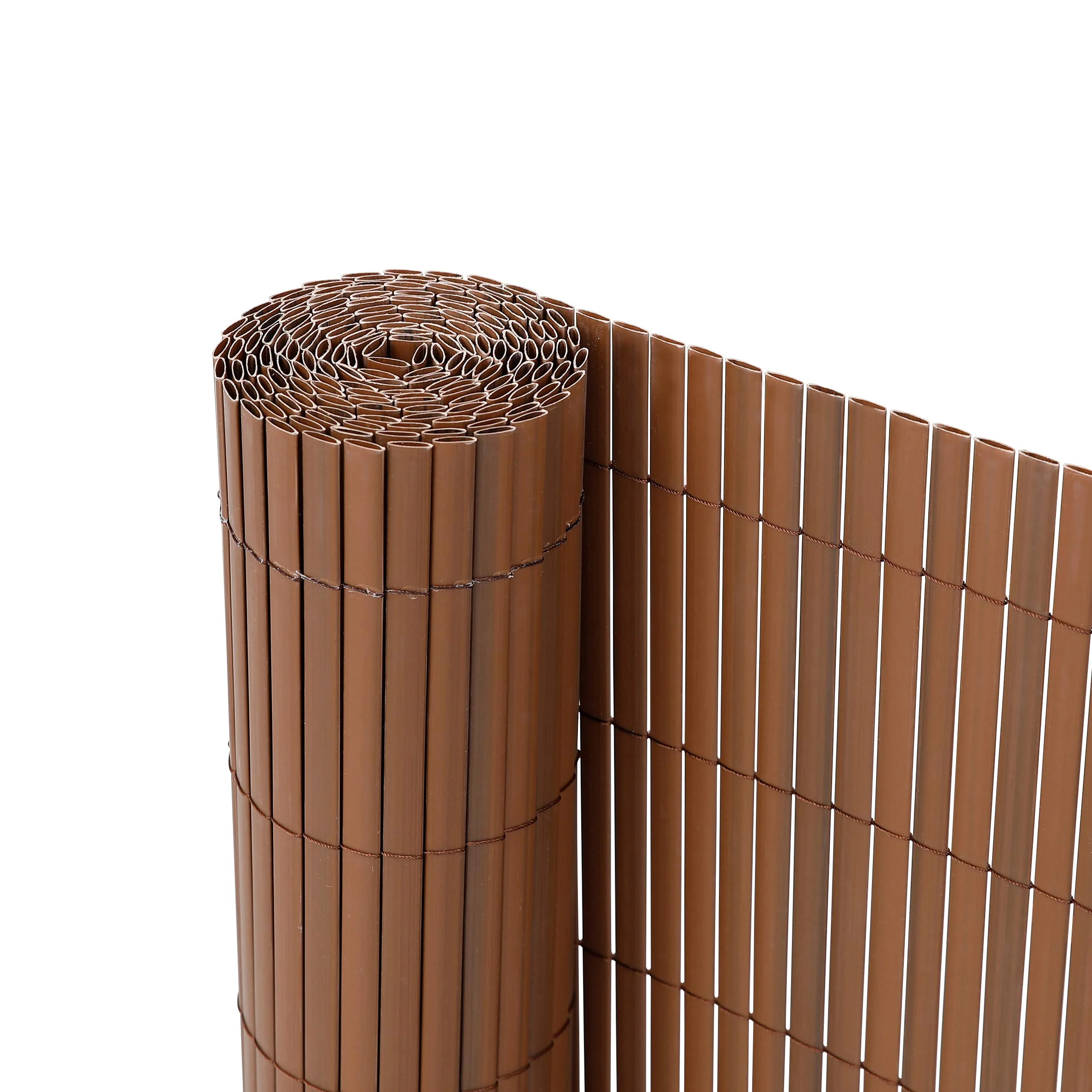 Ribelli® PVC Sichtschutzmatte Sichtschutzzaun Sichtschutz Zaun Balkon Windschutz (90 x 800 cm, Braun)