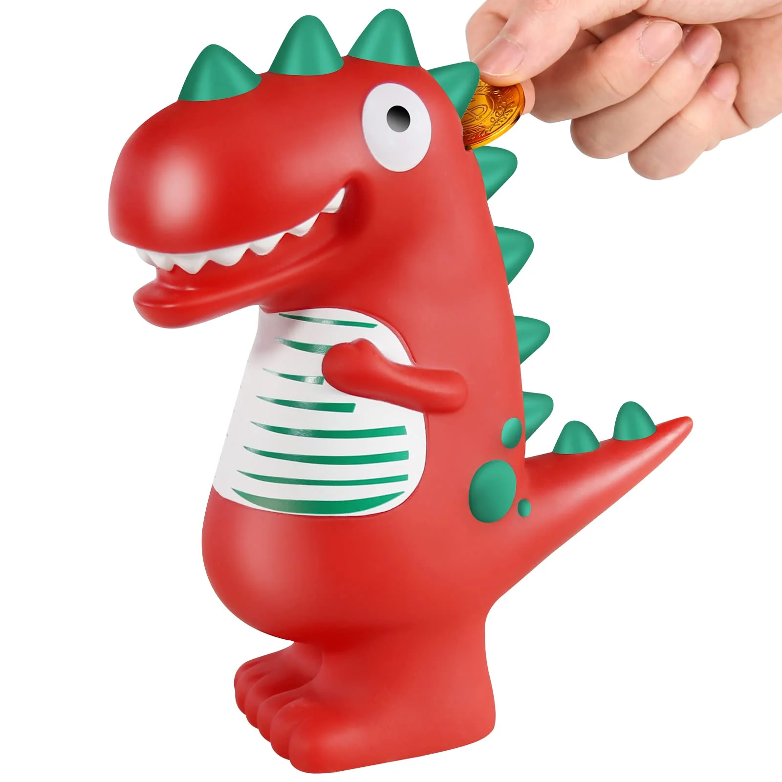 Spardose Plastik Münze Sparschwein, Personalisierte Spardosen Kinder Junge Frauen, Modern Sparbüchse Zimmer Dekoration (Grün)