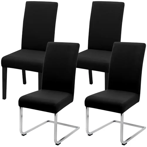DREAHOTEXTIL Stuhlbezüge (4/6 Stück), weich und geschmeidig, in leuchtenden Farben, für Wohnzimmer, Küche, Büro, Restaurant, Partys – praktische Stuhlbezüge.