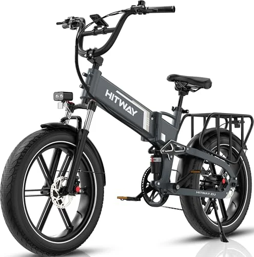 HITWAY E Bike BK10S PRO, 48V 720Wh 250W Elektrofahrrad, 70-120km Reichweite, 20" *4.0 Fat Reifen, APP-Steuerung, 7-Gang, IP54 wasserdicht Pedelec