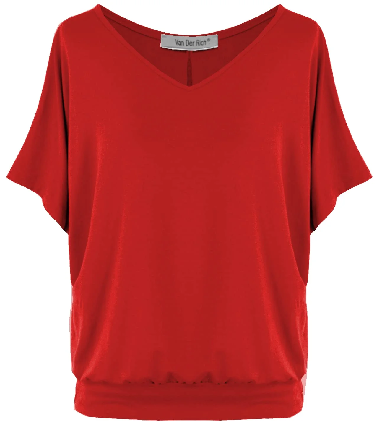Van Der Rich ® - Tshirt Oversize mit V-Ausschnitt im lässigen Stil - Damen