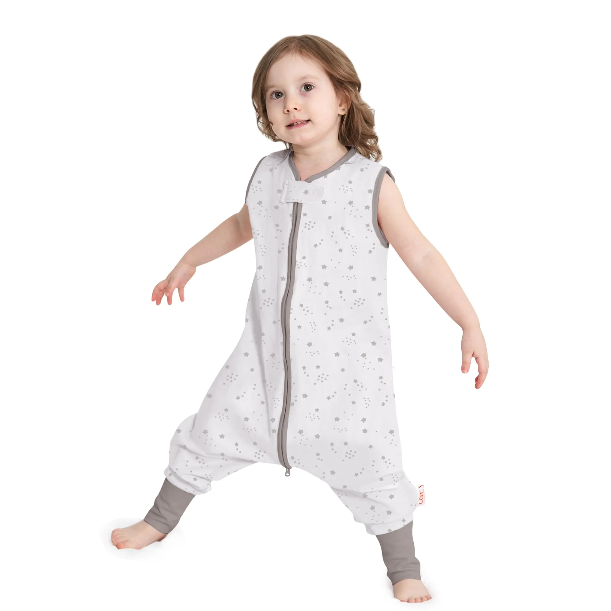 Baby Schlafsack Sommer mit Füßen 0.5 Tog 100% Baumwolle Kinder Sommerschlafsack für Jungen und Mädchen