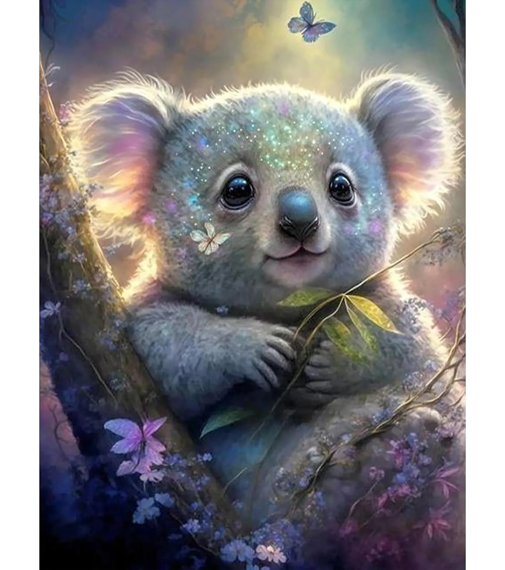 ParNarZar 5D Diamant Painting bilder 30x40cm Koala, Klein Eckige Steine DIY vollbild set für Eingangshalle, Treppe, Küche, Speisesaal, Wohnstub, Schlafzimmer
