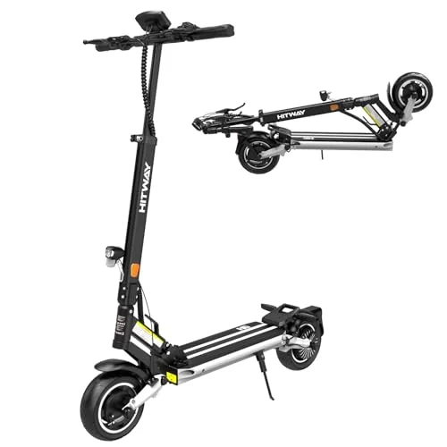 HITWAY H6 E Scooter mit Straßenzulassung, 500W Motor, Klappbar, mit APP, Blinker, Dual-Ladeanschluss, 3,5 Std. Ladezeit, geschmiedetes Aluminium-Gehäuse, 15,6Ah Batterie, 70 km Reichweite, 20 km/h.