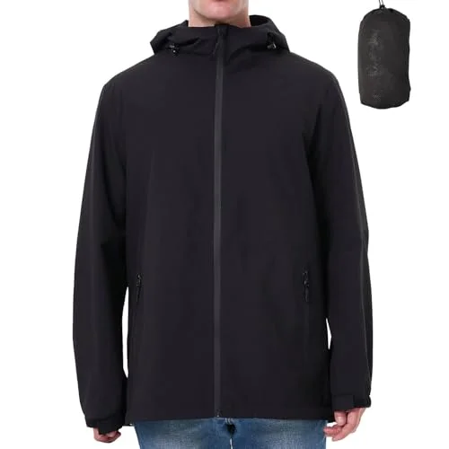 PYALT Regenjacke Herren Wasserdicht Atmungsaktiv regenjacken für herren Windbreaker mit Kapuze dünne fahrrad regenjacke herren