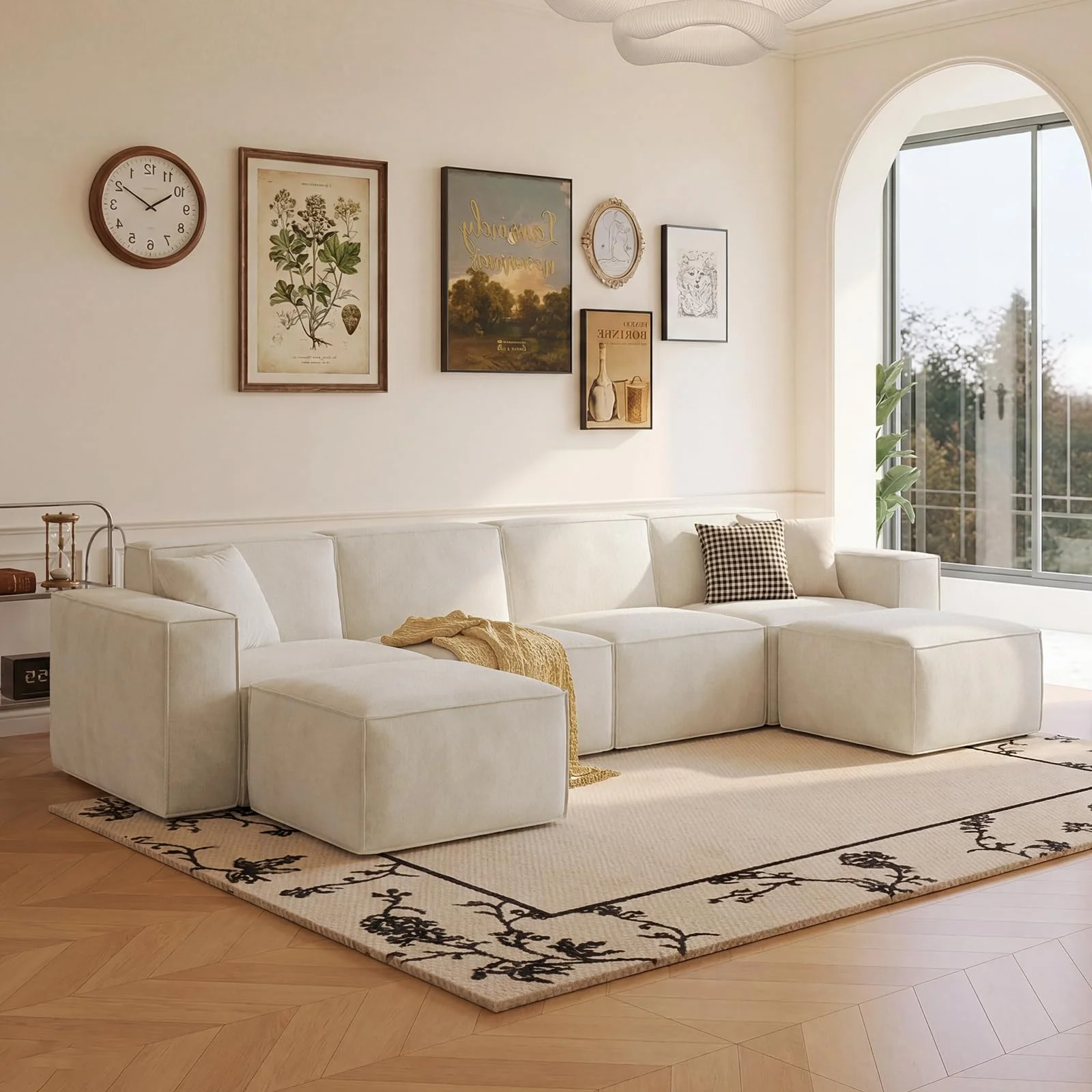 LINSY HOME Sofa, L Form Couch, Sektionssofas-HS013
