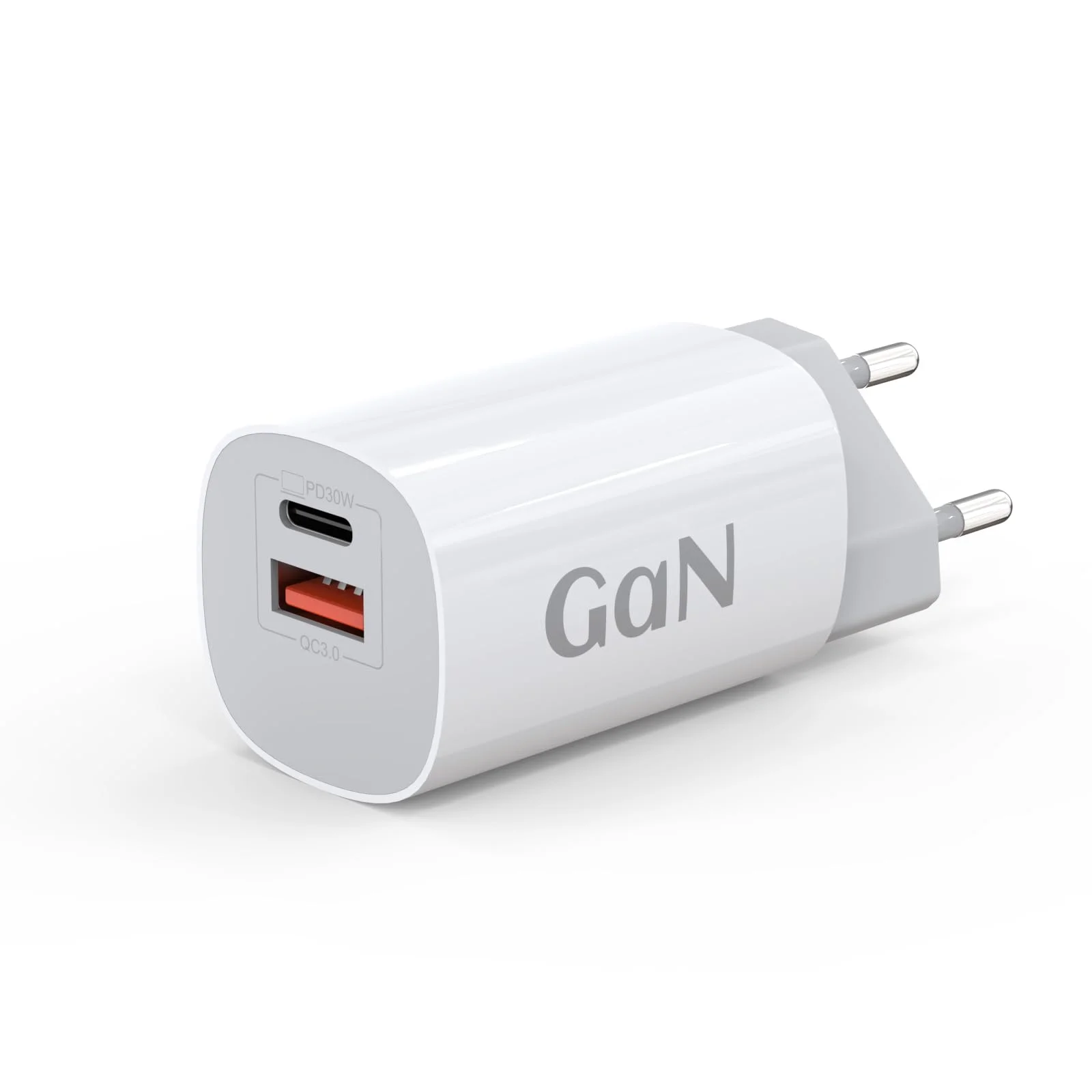 USB C Ladegerät 30W PD+QC Schnellladegerät Adapter 2 Port GaN Ladestecker USB C Netzteil für Galaxy S25/S24/S23/iPhone 17/16/15/16 Pro/16 Pro Max Xiaomi 15 14 Fast GAN Charger Stecker