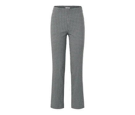 Bedruckte Stretchhose, navy