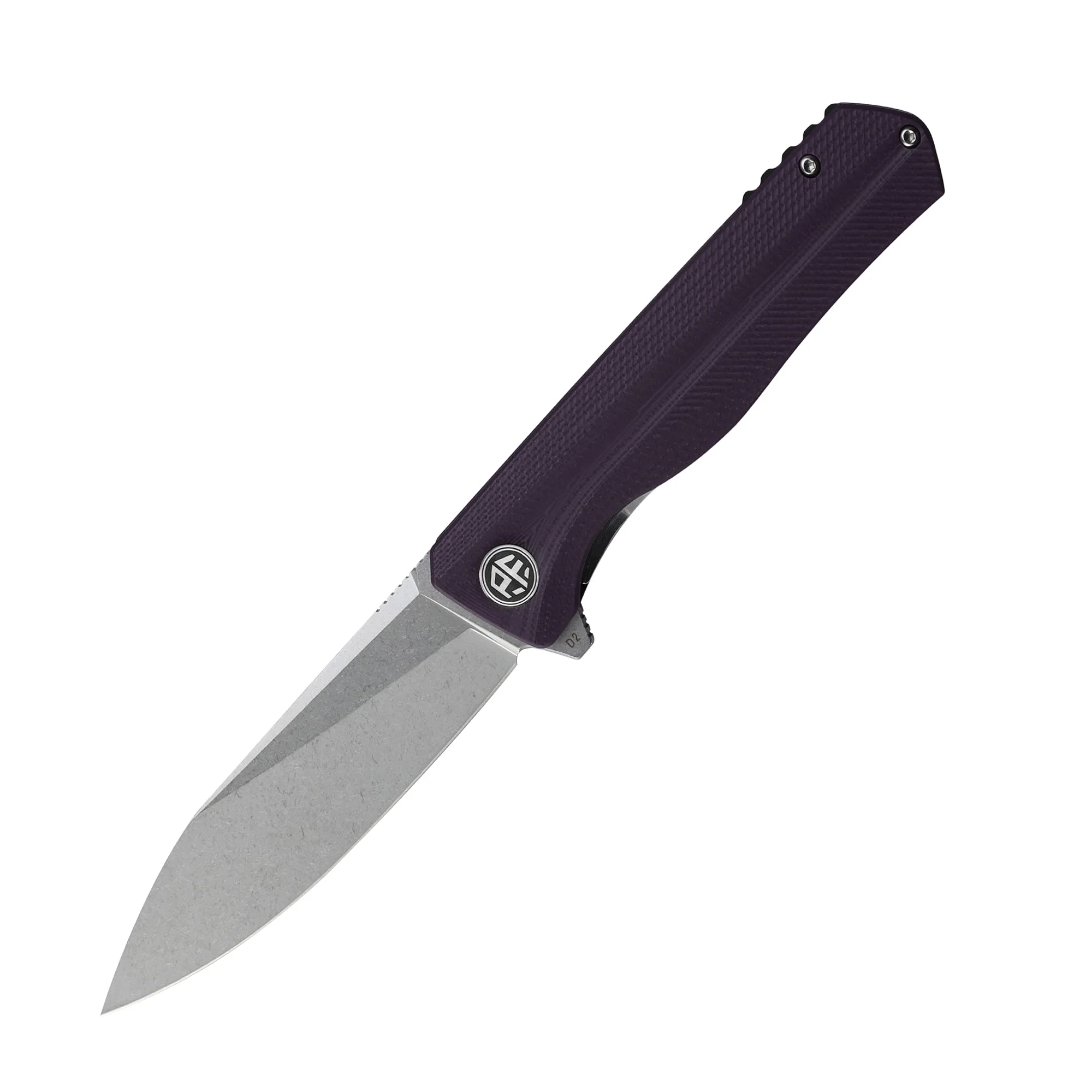 Petrified fish PF818 Klappmesser, 3.54" D2 Satin Klinge G10 Griff, Mit Kugellager EDC Taschenmesser (Purple Stonewashed)
