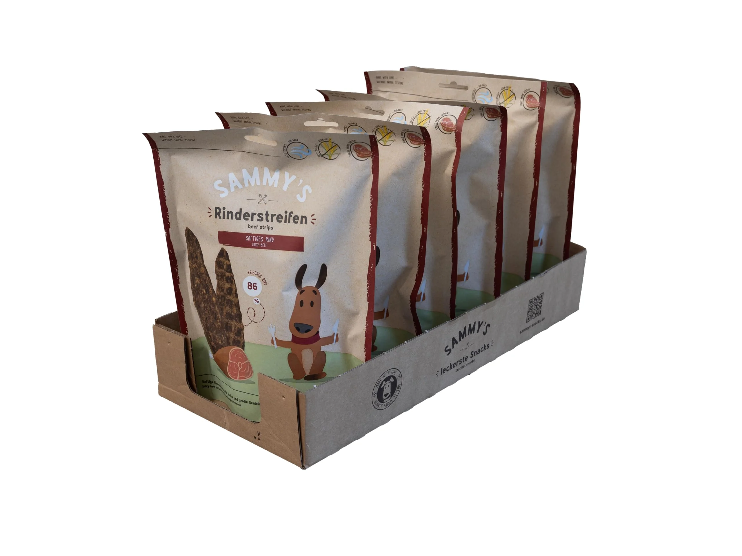 Sammy´s Würstchen | Wasserbüffel | Saftiger Snack für Hunde mit viel frischem Fleisch | 6 x 240 g