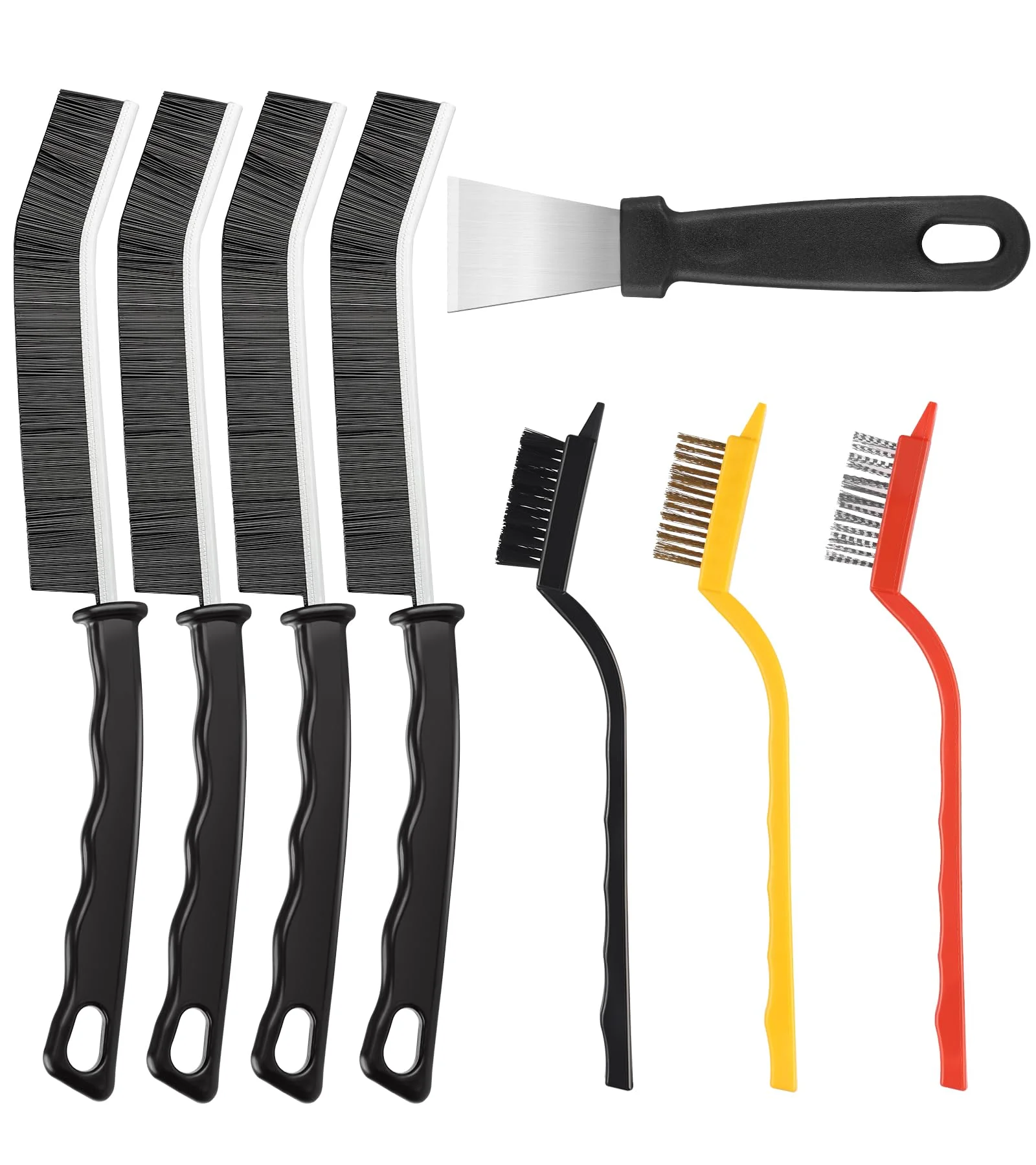 Fugendüsenreinigungsbürste, Reinigungsbürste mit harten Borsten, Fugendüse für Haushalt, Badezimmer, Fliesen, Küche, praktisch und langlebig, 8 Stück