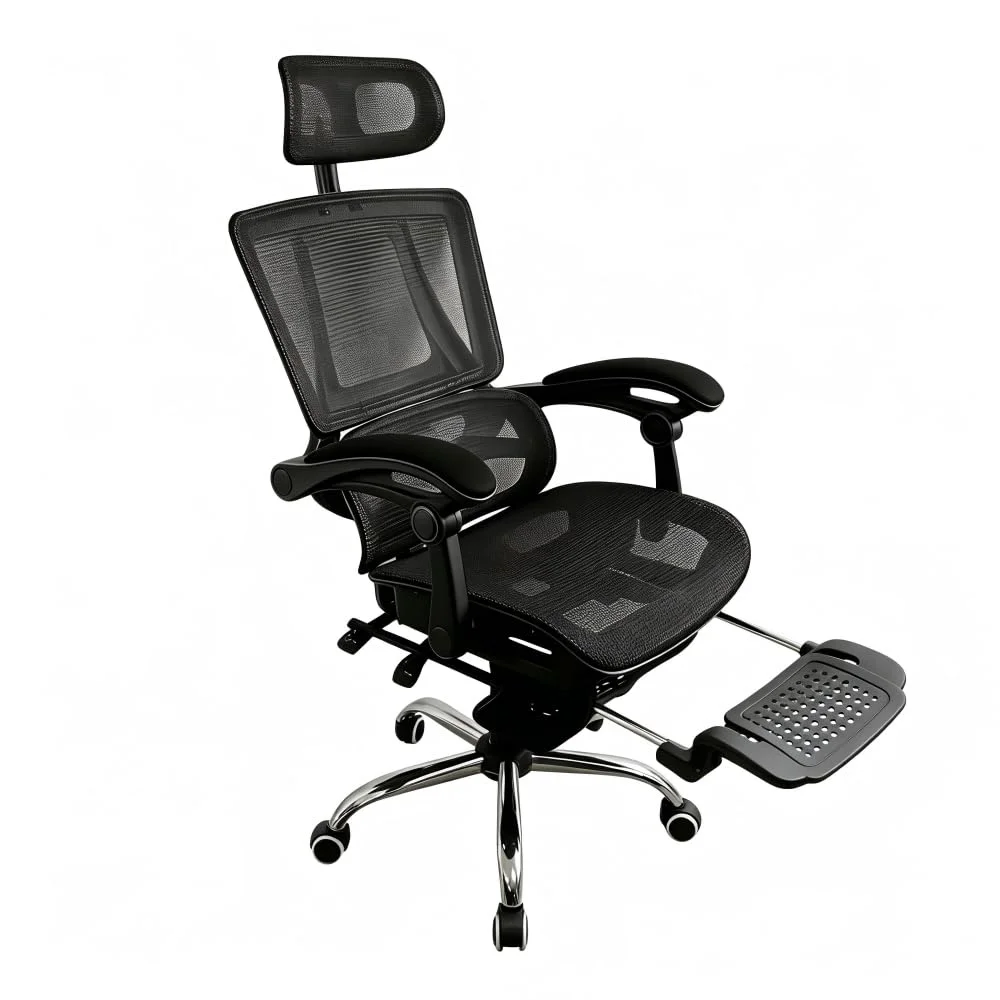 Future Warrior Ergonomischer Bürostuhl, Lendenwirbelstütze, höhenverstellbarer Chefsessel, Drehstuhl, Netzstuhl