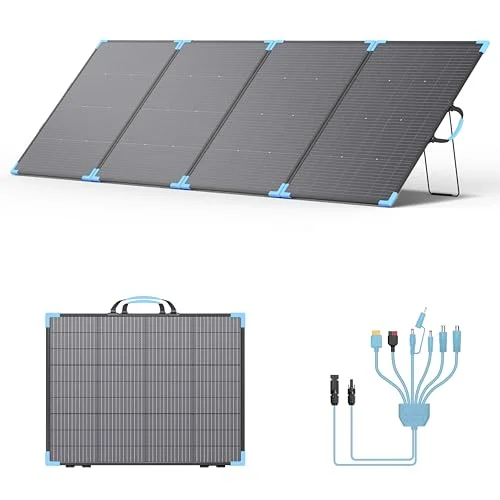 E-POWO Bifaziale Faltbare Solarpanels,Tragbares Monokristallines Solar Panel, 23,5% hoher Wirkungsgrad mit verstärkten für Camping/Wohnmobile/Powerstation/Garten/Outdoor-Stromversorgung