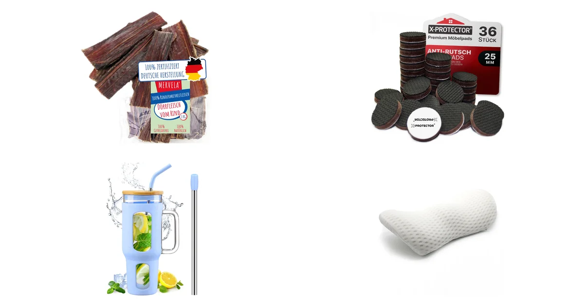 Amazon Blitzangebote am 19.07.2026: Dörrfleisch für Hunde 1kg & Antirutsch Pads 25 mm