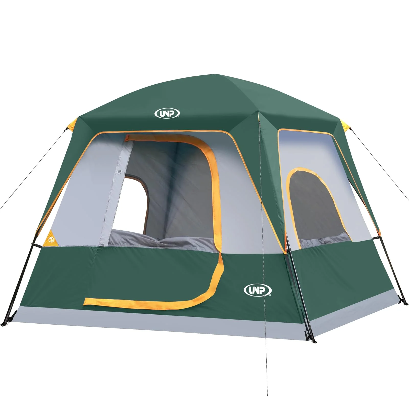 UNP Campingzelt FüR 4-8 Personen, Einfach Aufzubauen, Wasserdicht Mit Regendach, FüR Camping/Wandern Und Trekking, Zelt Stehhöhe