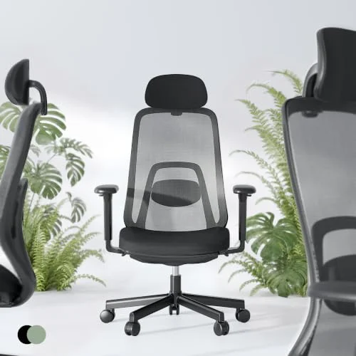 FLEXISPOT Balanso Ergonomischer Bürostuhl mit Dynamic Balance Mechanik und Fußstütze, Designer-Design, 3D Armlehnen, adaptiver Lendenstütze, 0-Formaldehyd Sitzkissen für Zuhause