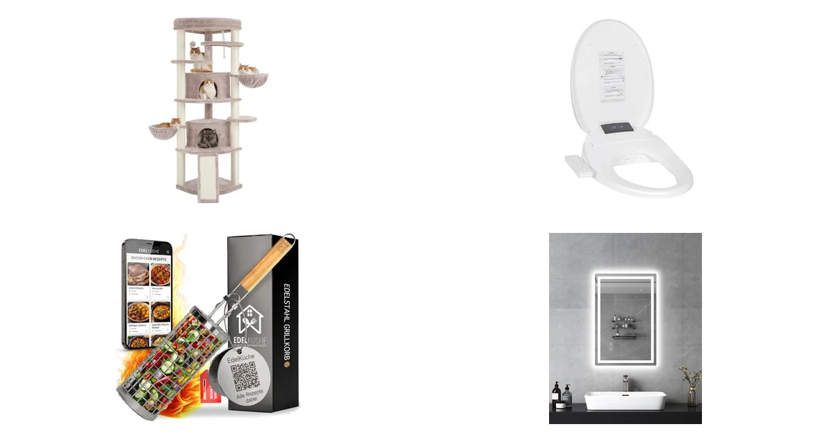 Amazon Blitzangebote am 21.07.2026: Gitelsnour Eck-Kratzbaum und Kwanner Smart Bidet