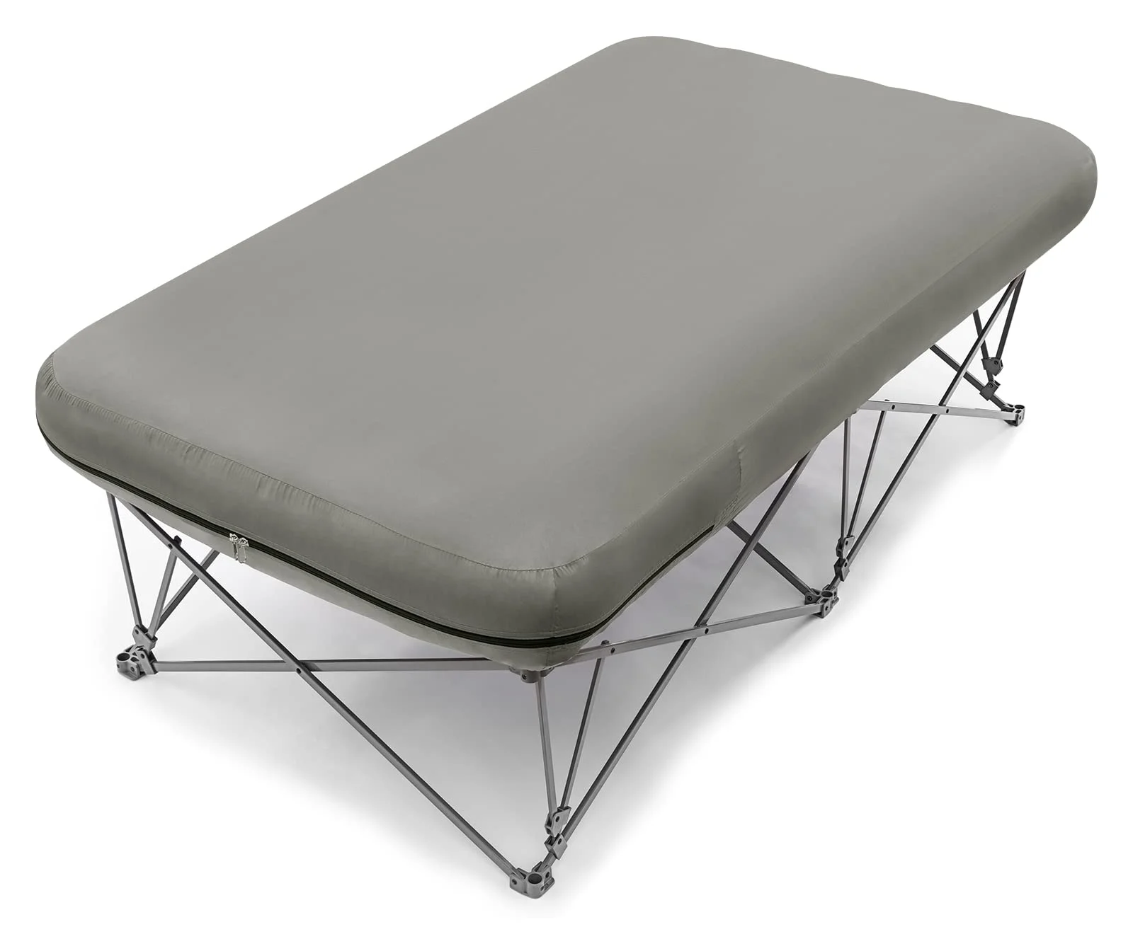 KAMPKEEPER Campingbett, zusammenklappbares Campingbett mit aufblasbarer Luftmatratze und Tragetasche, für Outdoor-Reisen