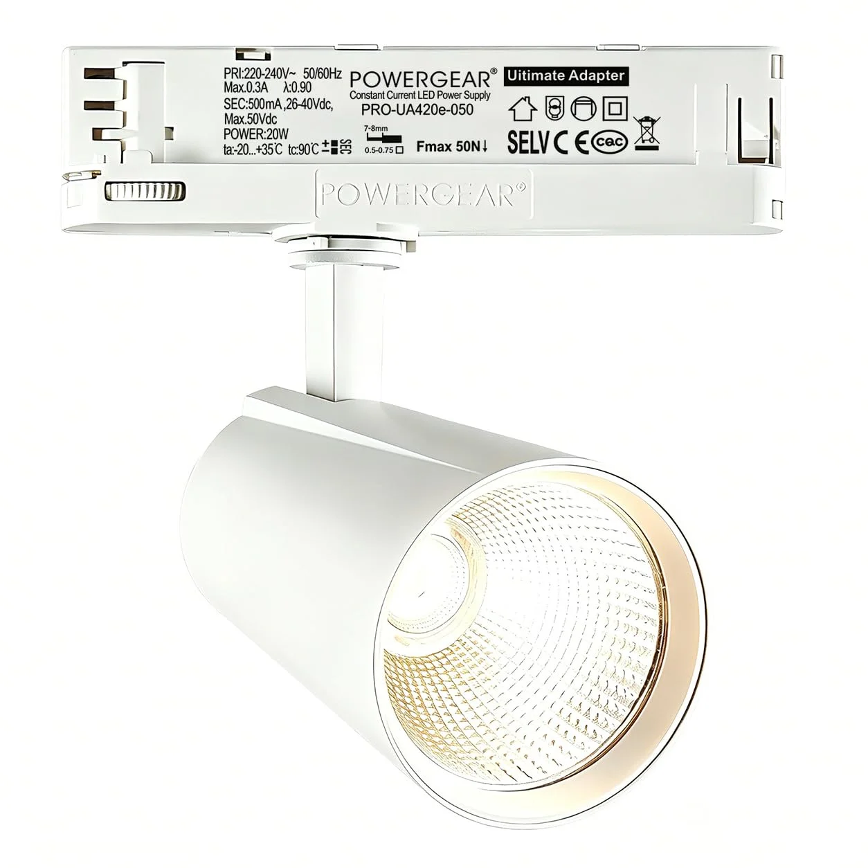 FOOC LED-Schienenstrahler 30 Watt 3-Phasen 4-Draht Dreh- und schwenkbares Schienenlicht 3000K Warmweiß 2800lm Aluminium Deckenleuchte für Innenbeleuchtung Schienensystem