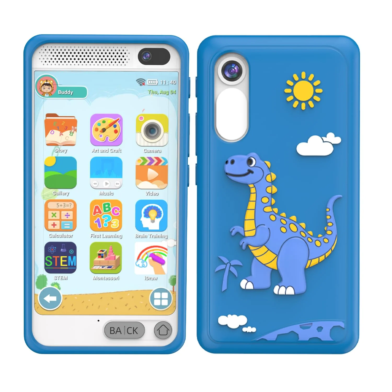 Kinder Handy Smartphone mit 1080P HD Dual Kamera aufnehmbar Video, 3.97" Zoll Touchscreen Digitalkamera für 3–12, Kinder Smart Phone Kinderhandy für Geburtstagsgeschenk (Blau)