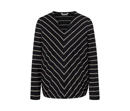 Gestreiftes Blusenshirt aus Modal-Mix