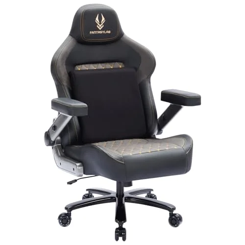 Bosmiller Gaming Stuhl 200kg Belastbarkeit Ergonomischer Bürostuhl bis 200kg Schreibtischstuhl XXL mit 4D Armlehnen Höhenverstellbarer Gaming Chair Chefsessel für Gamer und Esport