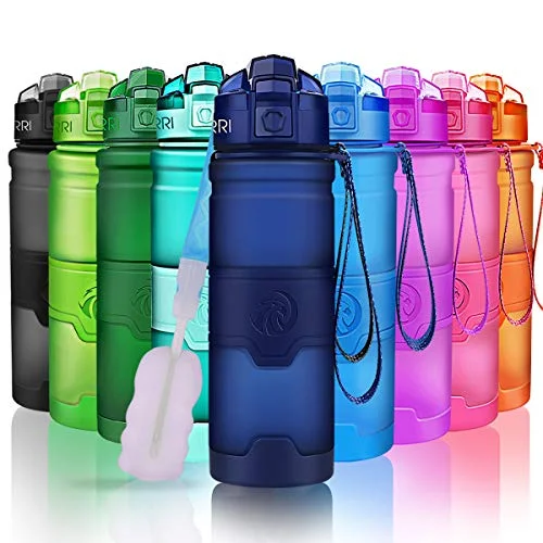 ZORRI Trinkflasche Sport 1L, 700ml, 500ml, 400ml BPA-Frei Wasserflasche Kohlensäure Geeignet Auslaufsicher, Eco Sportflasche Für Kinder Schule, Gym, Fitness, Fahrrad
