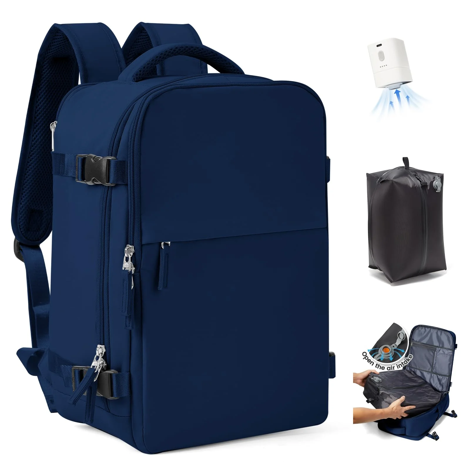 SZLX Vakuum Rucksack Ryanair Handgepäck 40x30x20 Wizzair Rucksack 40x30x20 für Ryanair Reiserucksack Flugzeug Easyjet Handgepäck Laptop Rucksack 14 Zoll Untersitz Kofferrucksack