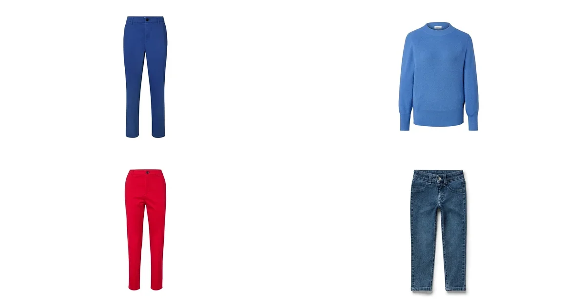 Tchibo Deals am 23.07.2026: Chino kobaltblau und Feinstrickpullover blau reduziert