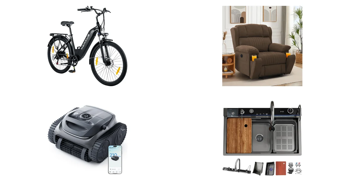 Top-Produkte Blitzangebot am 23.07.2026: nakxus 26T1 E-Bike und Consofa Fernsehsessel