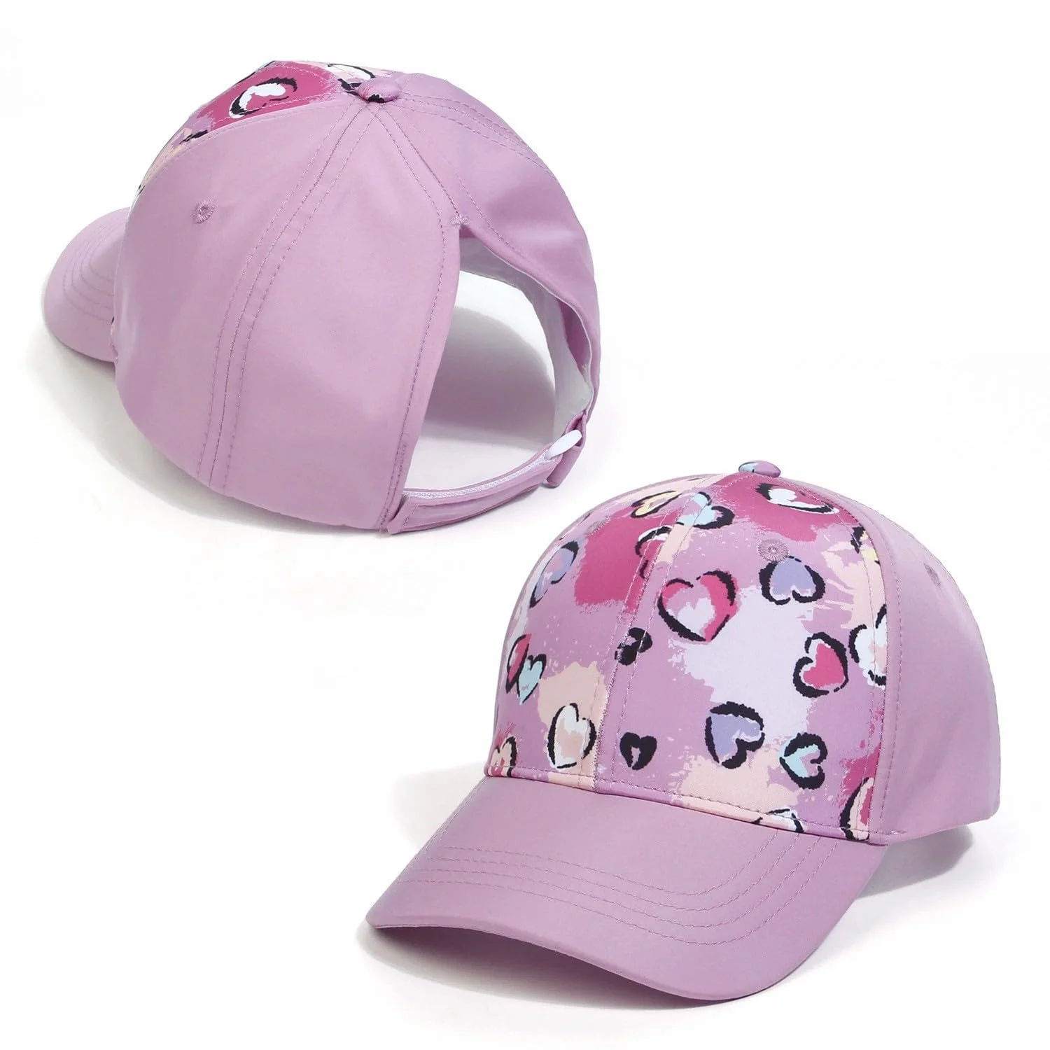 YAQUEKOU Cap Kinder Mädchen Kappe Hüte Verstellbarer Snapback Regenbogen Baseballkappe Leopard Baseball Cap Sonnenhut Kinder Basecap Schirmmütze Mädchen