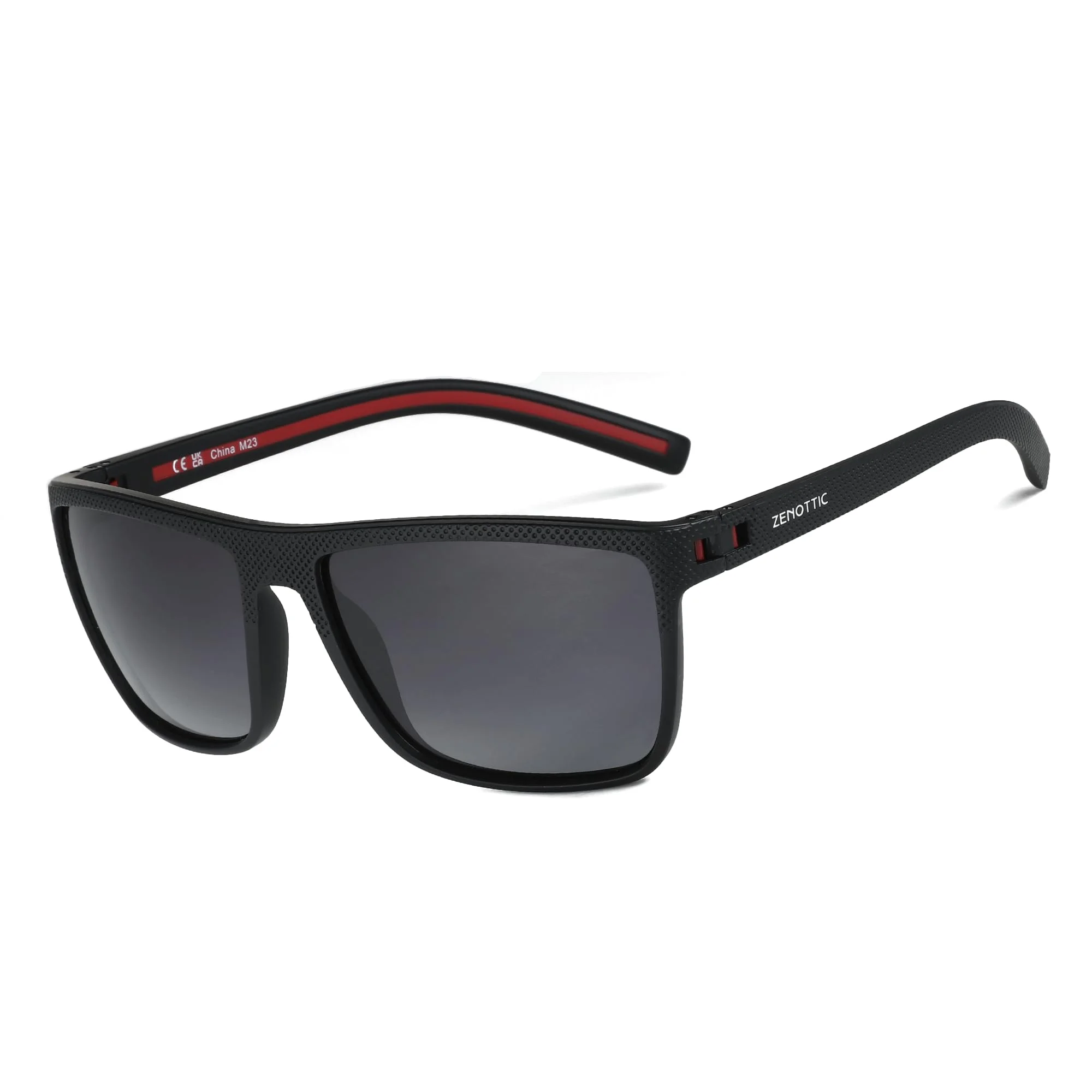 ZENOTTIC Polarisierte Sonnenbrille Herren Leichte TR90 Rahmen UV400 Schutz Quadrat Sonnenbrillen