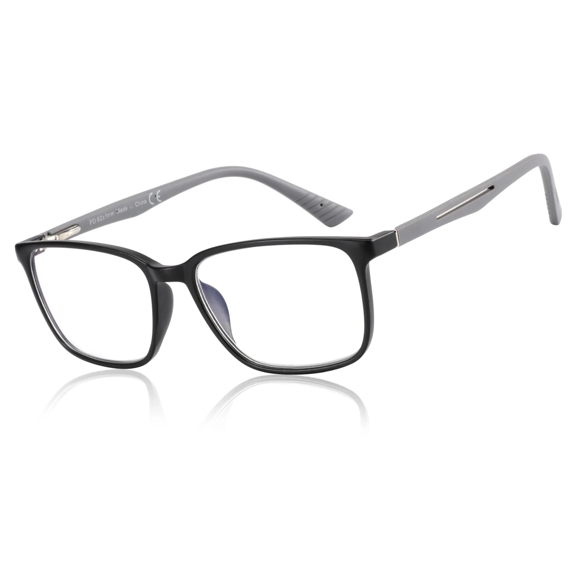 ZENOTTIC Blaulichtfilter Brille, Lesebrille Herren Eckige Rahmen-Leser Anti-Glanz Sport Computerbrille